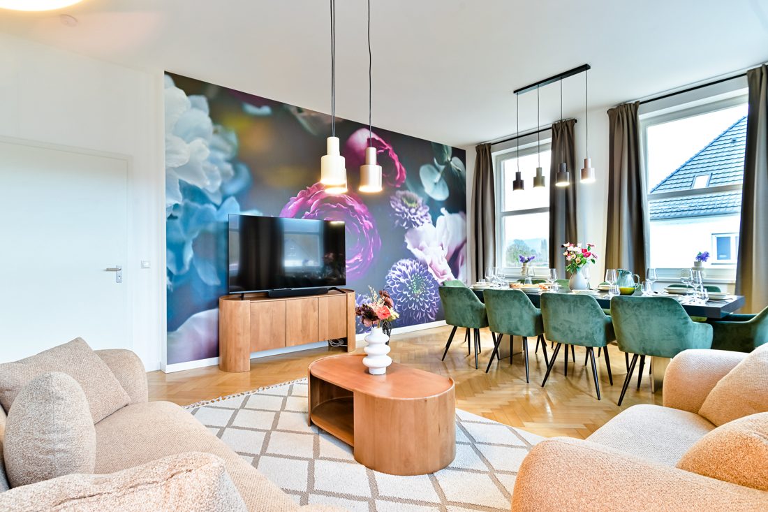 Wohn- und Esszimmer der Premium Wohnung im 1. OG in Bad Sooden-Allendorf